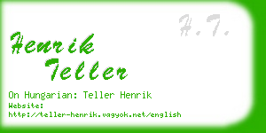 henrik teller business card